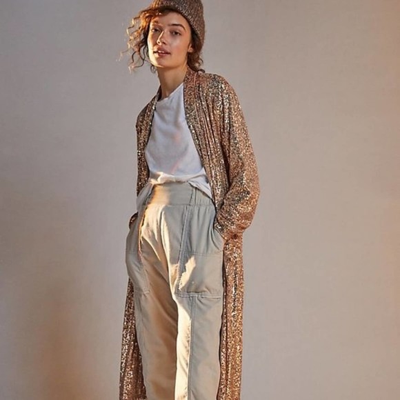 BB Dakota Dulcinea Sequin Duster Anthropologie XXS NEW - Picture 1 of 7